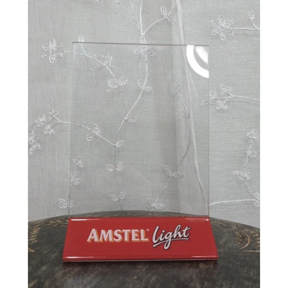 Amstel Light Beer Plastic Bar Table Menu‎ Sign Holder